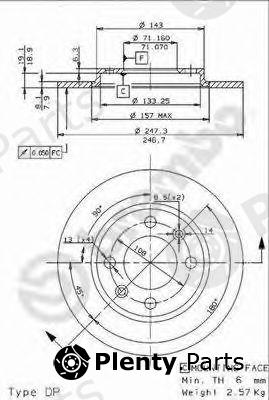  BREMBO part 08.9602.10 (08960210) Brake Disc