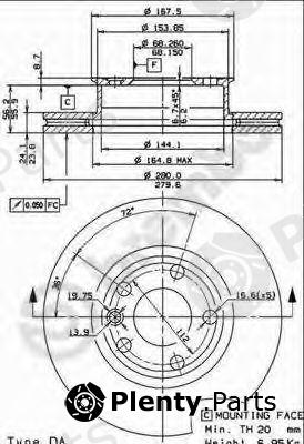  BREMBO part 09.5566.10 (09556610) Brake Disc