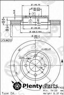  BREMBO part 09.5568.10 (09556810) Brake Disc