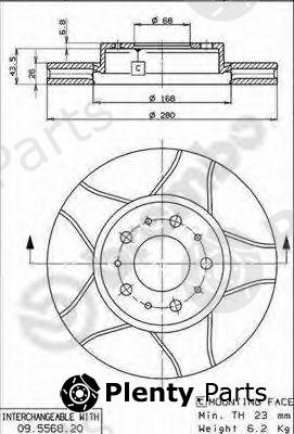  BREMBO part 09.5568.76 (09556876) Brake Disc