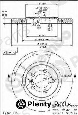  BREMBO part 09.5570.10 (09557010) Brake Disc