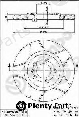  BREMBO part 09.5570.75 (09557075) Brake Disc