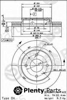  BREMBO part 09.5638.10 (09563810) Brake Disc