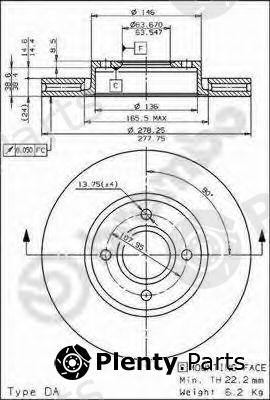  BREMBO part 09.6766.10 (09676610) Brake Disc