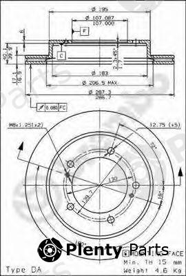  BREMBO part 09.6859.10 (09685910) Brake Disc