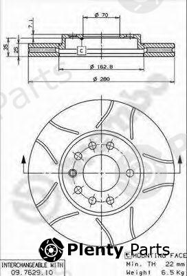  BREMBO part 09.7629.75 (09762975) Brake Disc