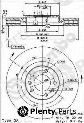  BREMBO part 09.7680.10 (09768010) Brake Disc