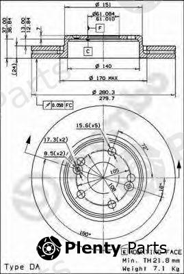  BREMBO part 09.8137.14 (09813714) Brake Disc