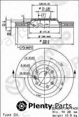  BREMBO part 09.8670.14 (09867014) Brake Disc
