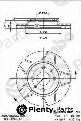  BREMBO part 09.8894.75 (09889475) Brake Disc