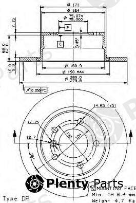  BREMBO part 08.9859.80 (08985980) Brake Disc
