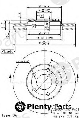 BREMBO part 09.9368.10 (09936810) Brake Disc