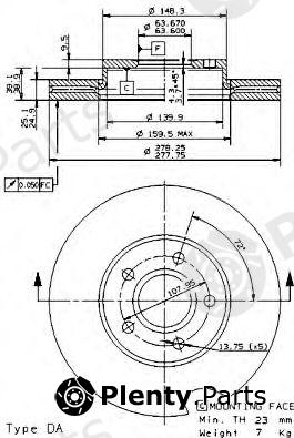  BREMBO part 09.9464.14 (09946414) Brake Disc