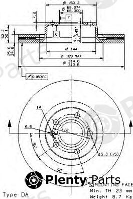  BREMBO part 09.9540.14 (09954014) Brake Disc