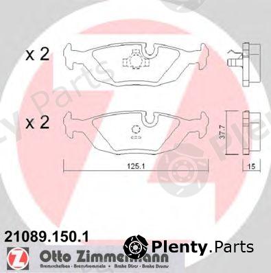  ZIMMERMANN part 21089.150.1 (210891501) Brake Pad Set, disc brake