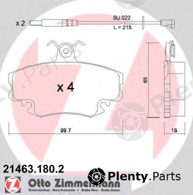  ZIMMERMANN part 21463.180.2 (214631802) Brake Pad Set, disc brake