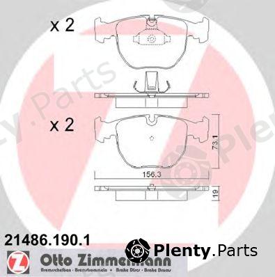  ZIMMERMANN part 21486.190.1 (214861901) Brake Pad Set, disc brake