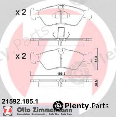  ZIMMERMANN part 21592.185.1 (215921851) Brake Pad Set, disc brake