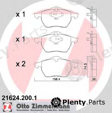  ZIMMERMANN part 21624.200.1 (216242001) Brake Pad Set, disc brake