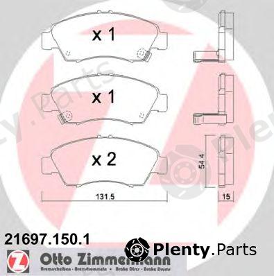  ZIMMERMANN part 21697.150.1 (216971501) Brake Pad Set, disc brake