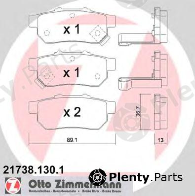  ZIMMERMANN part 21738.130.1 (217381301) Brake Pad Set, disc brake