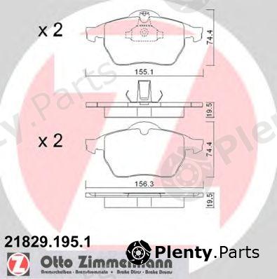  ZIMMERMANN part 21829.195.1 (218291951) Brake Pad Set, disc brake