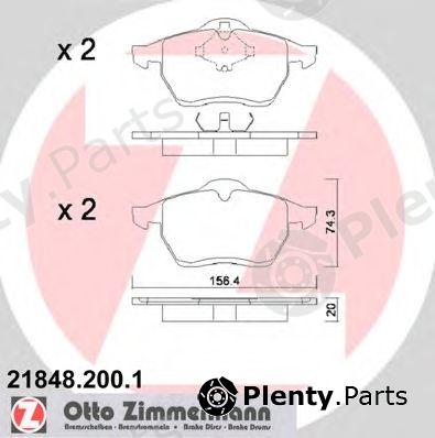  ZIMMERMANN part 21848.200.1 (218482001) Brake Pad Set, disc brake