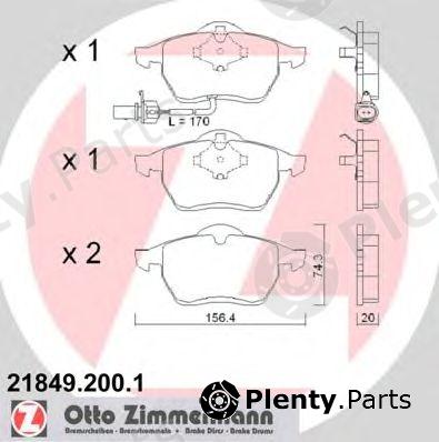  ZIMMERMANN part 21849.200.1 (218492001) Brake Pad Set, disc brake
