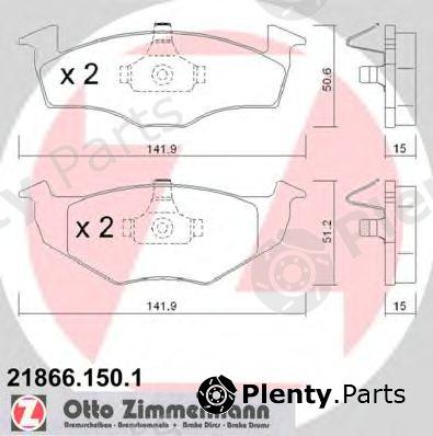  ZIMMERMANN part 21866.150.1 (218661501) Brake Pad Set, disc brake