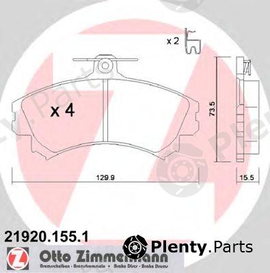  ZIMMERMANN part 21920.155.1 (219201551) Brake Pad Set, disc brake