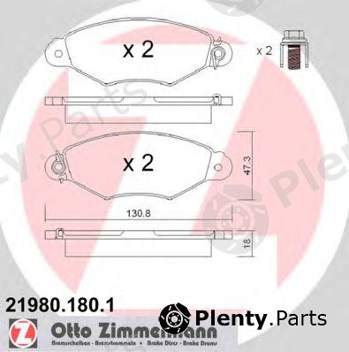  ZIMMERMANN part 21980.180.1 (219801801) Brake Pad Set, disc brake