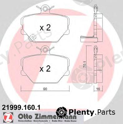  ZIMMERMANN part 21999.160.1 (219991601) Brake Pad Set, disc brake