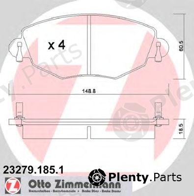  ZIMMERMANN part 23279.185.1 (232791851) Brake Pad Set, disc brake