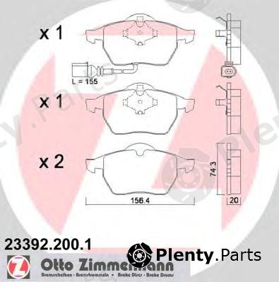  ZIMMERMANN part 23392.200.1 (233922001) Brake Pad Set, disc brake