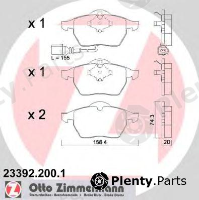  ZIMMERMANN part 23392.200.1 (233922001) Brake Pad Set, disc brake