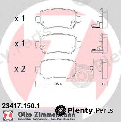  ZIMMERMANN part 23417.150.1 (234171501) Brake Pad Set, disc brake