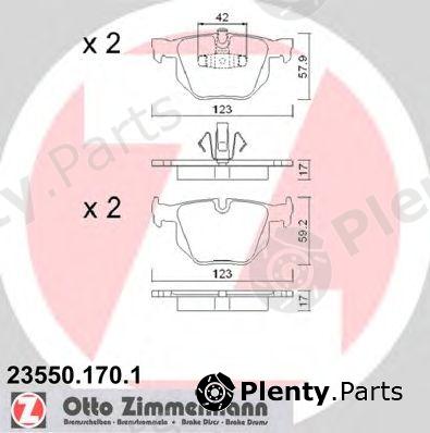  ZIMMERMANN part 23550.170.1 (235501701) Brake Pad Set, disc brake
