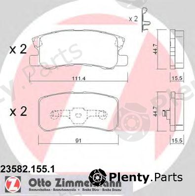  ZIMMERMANN part 23582.155.1 (235821551) Brake Pad Set, disc brake