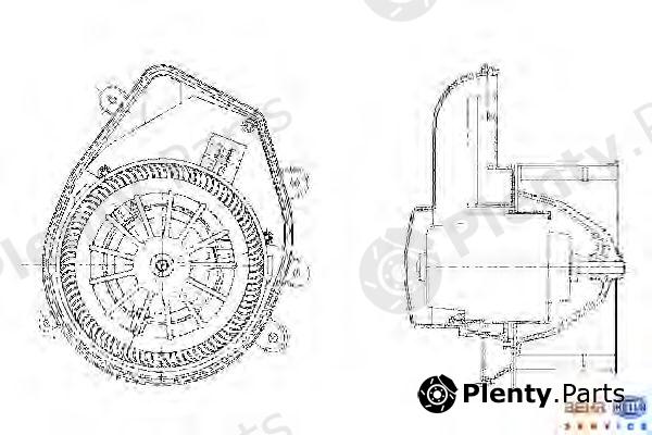  HELLA part 8EW009159-131 (8EW009159131) Interior Blower