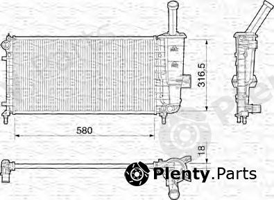  MAGNETI MARELLI part 350213195000 Radiator, engine cooling