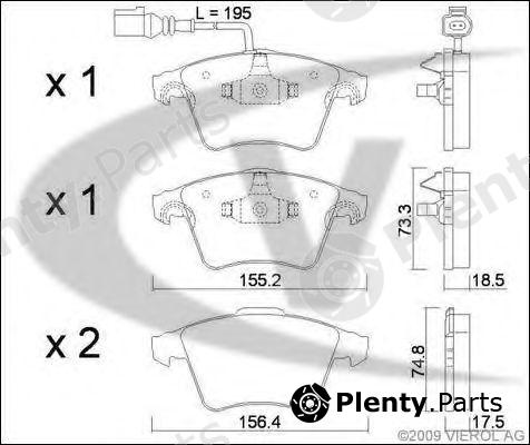  VAICO part V10-8185 (V108185) Brake Pad Set, disc brake