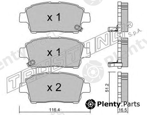  TRUSTING part 438.0 (4380) Brake Pad Set, disc brake