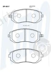  KAVO PARTS part BP-8017 (BP8017) Brake Pad Set, disc brake
