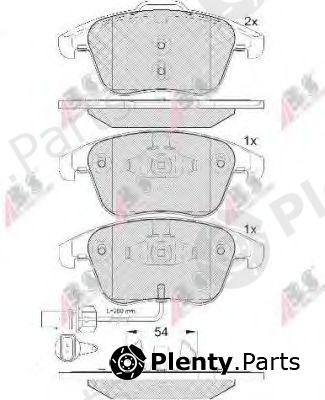  A.B.S. part 37612 Brake Pad Set, disc brake