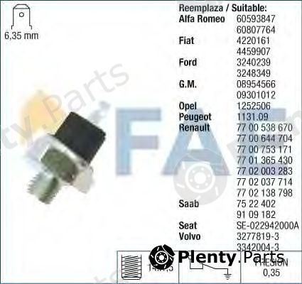  FAE part 11410 Oil Pressure Switch