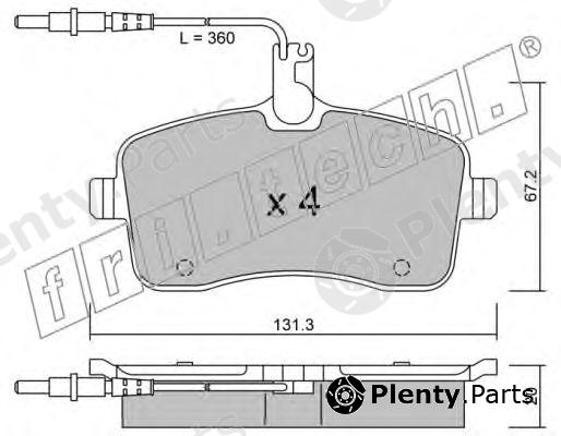  fri.tech. part 616.0 (6160) Brake Pad Set, disc brake
