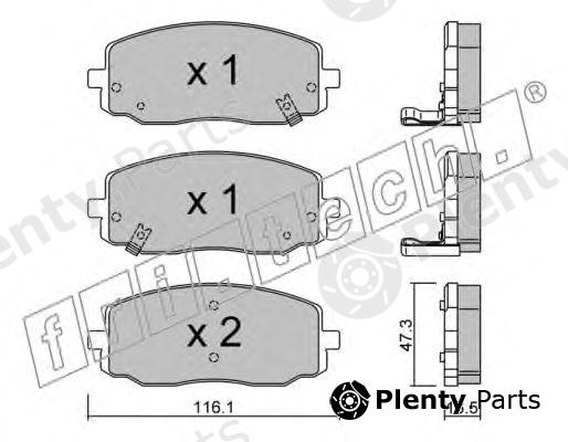 fri.tech. part 645.0 (6450) Brake Pad Set, disc brake - Plenty.Parts