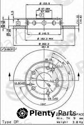  BREMBO part 08.2950.24 (08295024) Brake Disc