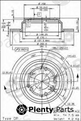  BREMBO part 08.6898.10 (08689810) Brake Disc