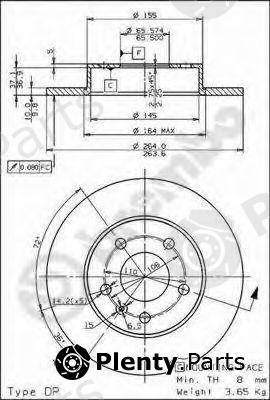  BREMBO part 08.7627.10 (08762710) Brake Disc